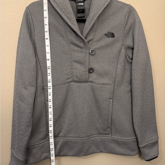 The North Face Women's Crescent Ridge Shawl Pullover Sweater Gray Pockets size M - Picture 7 of 10